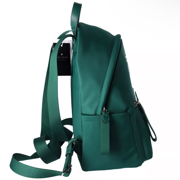 Kate Spade Chelsea Medium Backpack The Little Better Nylon Deep Jade Green - Picture 4 of 7